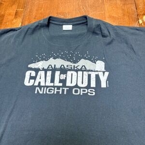 Call of Duty Night Ops Alaska T-Shirt Mens 2XL Black Graphic Tee